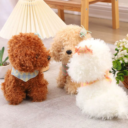 Lovely Curly Hair Dog Plush Toy Stuffed Animals Baby Appease Stuffed Dog Doll Puppy Doll Soft Cute Simulation Dog Plush Kids Toy