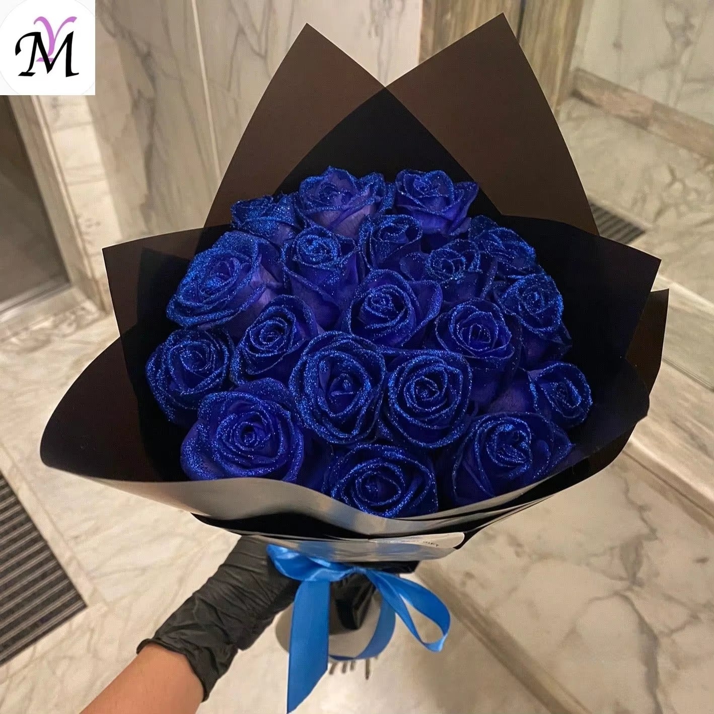 Valentine'S Day 30/50 Pcs of 7Cm Glitter Artificial Flower Rose Girl Friend DIY High Quality Bouquet Gifts for Wedding Birthday