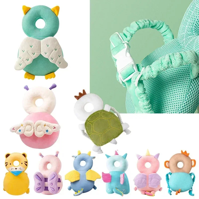 1-3T Toddler Baby Head Protector Safety Pad Cushion Back Prevent Injured Angel Bee Cartoon Security Pillows Protective Headgear