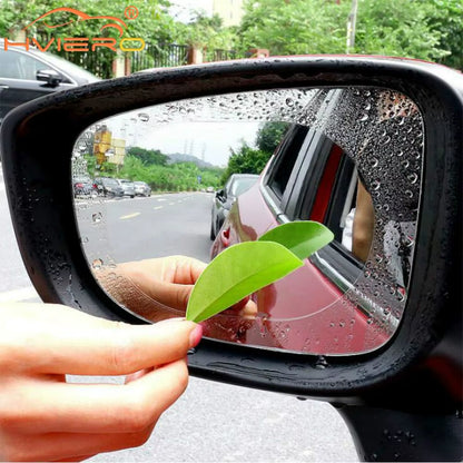 2X Car Stickers Rearview Mirror Protection against Rain Fog Transparent Film Anti-Glare Rainy Days Clear Vision Auto Accessories