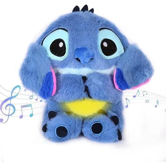 Kawaii Stitch Plush Doll - Musical Soothing Companion for Babies with Air Bag and Light Features