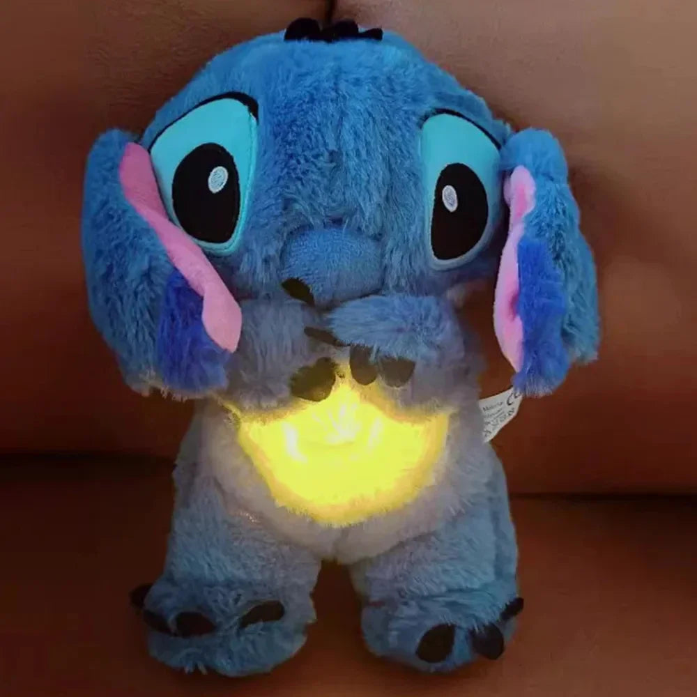 Kawaii Stitch Plush Doll - Musical Soothing Companion for Babies with Air Bag and Light Features