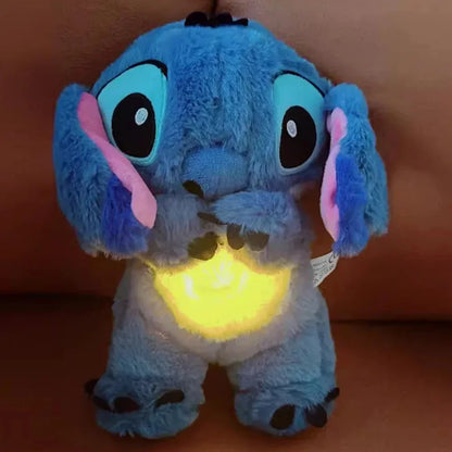 Kawaii Stitch Plush Doll - Musical Soothing Companion for Babies with Air Bag and Light Features