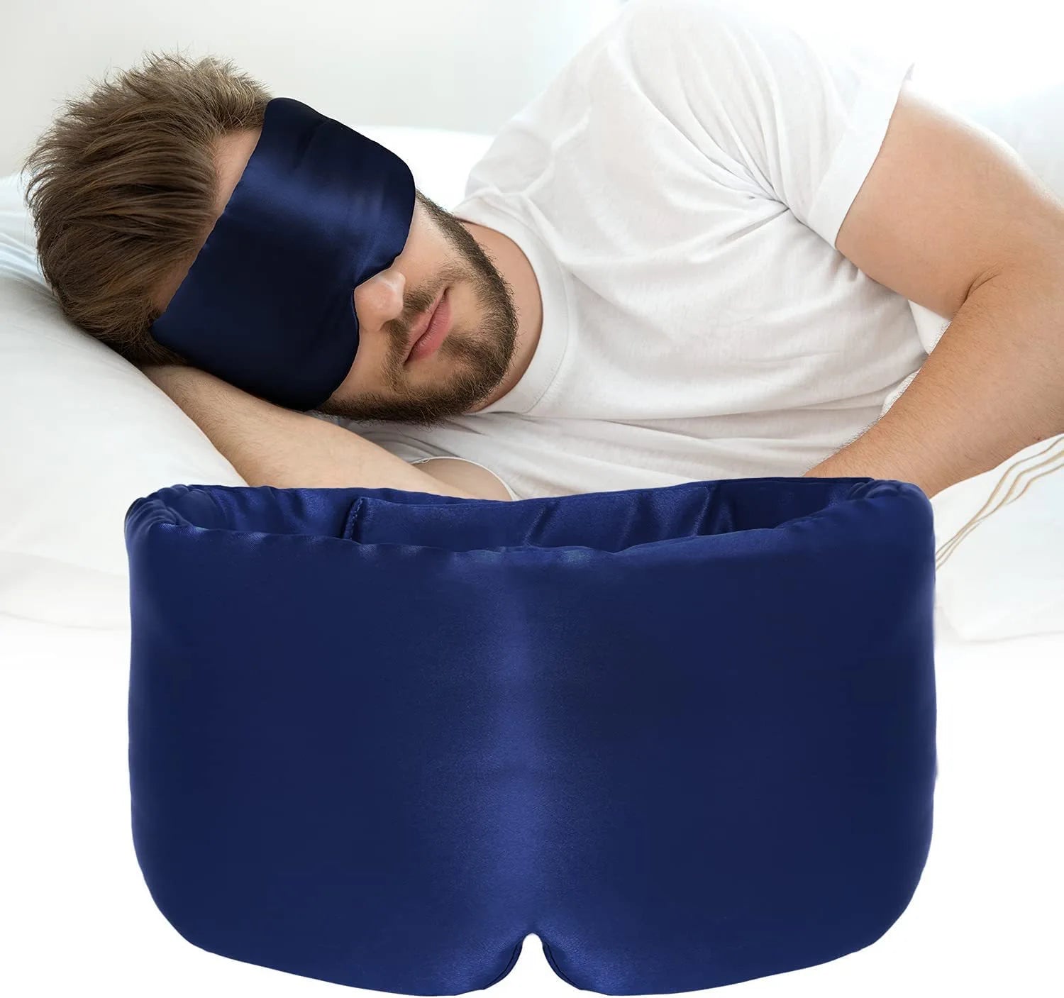 Mulberry Silk Sleeping Mask Eyepatch Blocking Light Eyemask Eyeshade Soft Padded Slaapmasker Travel Sleeping Aid for Sleep Patch