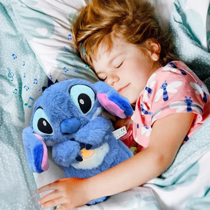 Kawaii Stitch Plush Doll - Musical Soothing Companion for Babies with Air Bag and Light Features