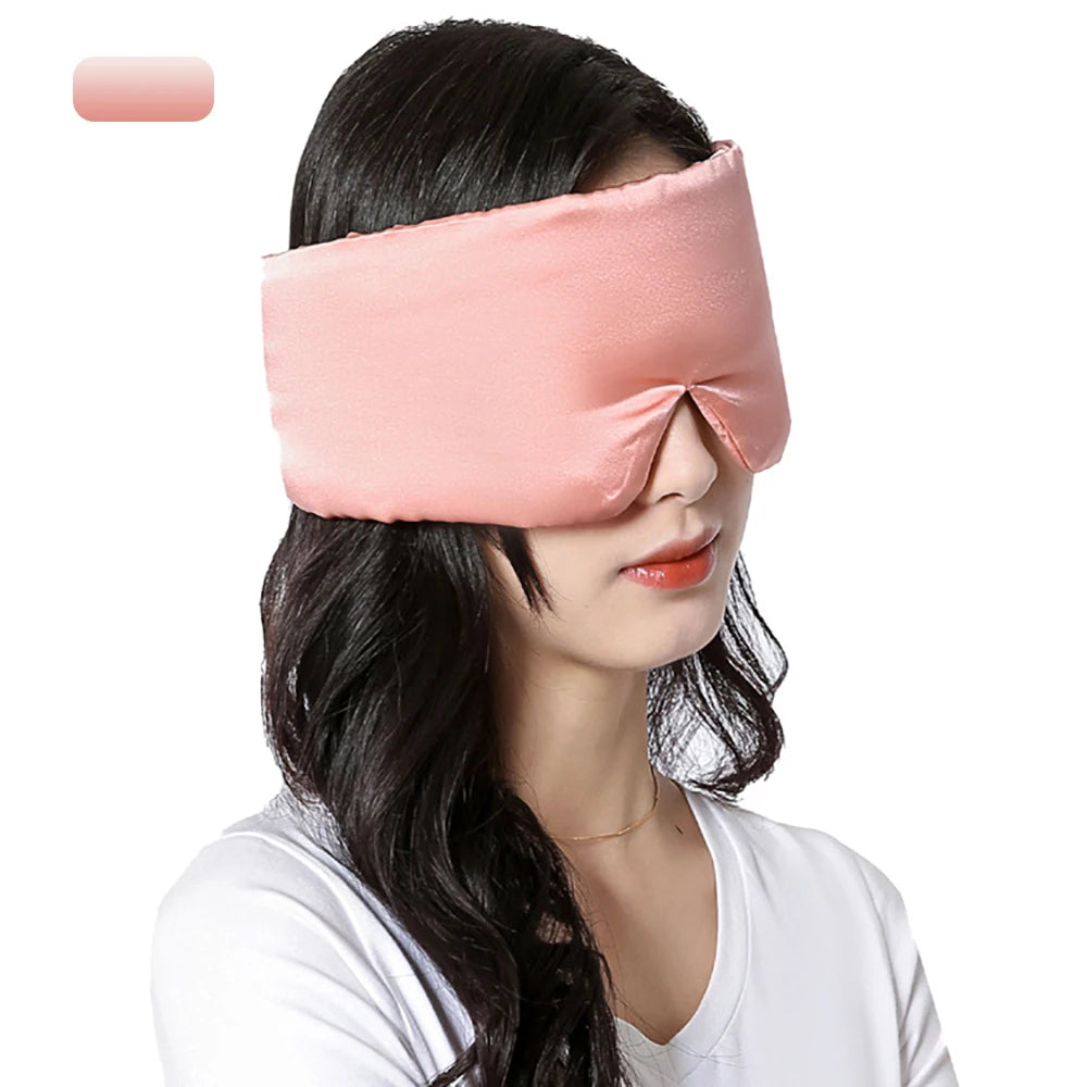 Mulberry Silk Sleeping Mask Eyepatch Blocking Light Eyemask Eyeshade Soft Padded Slaapmasker Travel Sleeping Aid for Sleep Patch