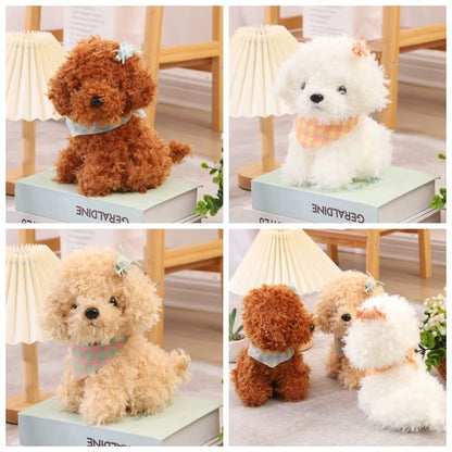 Lovely Curly Hair Dog Plush Toy Stuffed Animals Baby Appease Stuffed Dog Doll Puppy Doll Soft Cute Simulation Dog Plush Kids Toy