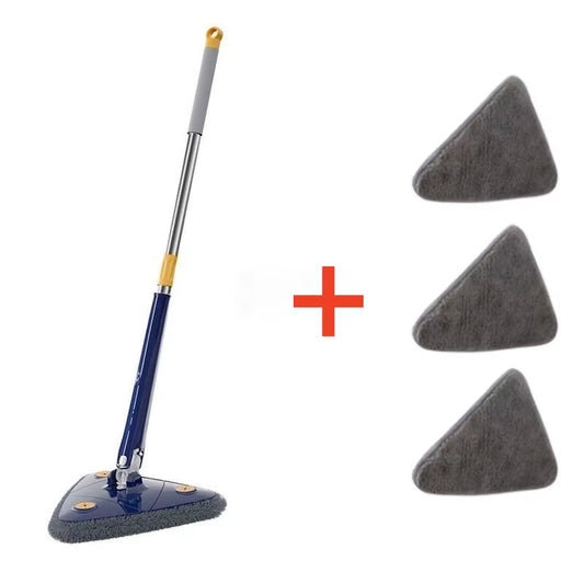 Telescopic Triangle Mop 360° Rotatable Spin Cleaning Mop Adjustable Squeeze Wet and Dry Ceiling Cleaning Home Window Floor Tools