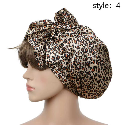 Women Fashion Sleeping Bonnet Cap Soft Pure Silk Sleep Hats Hair Care Wrap Female Night Cap 10 Kinds of Color